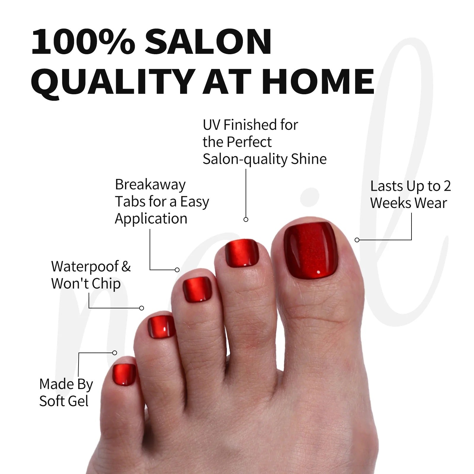 Ruby Cat Eye Toenail