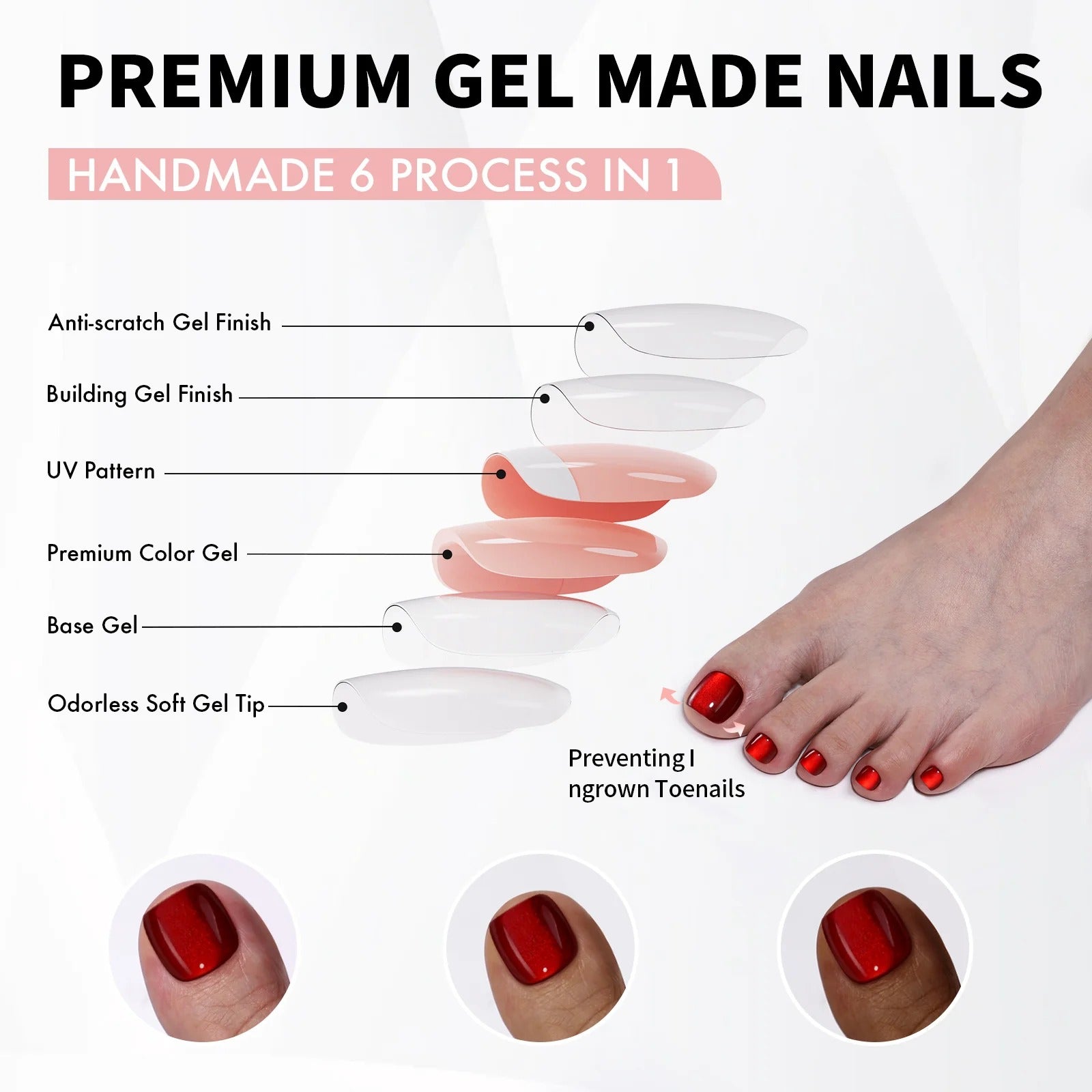 Ruby Cat Eye Toenail